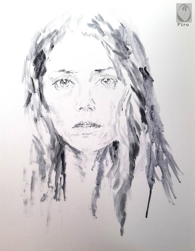 oil on paper - olio su carta di Piro